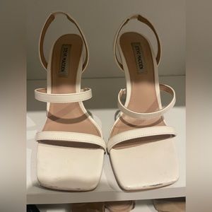 White Steve Madden heels